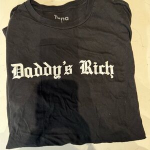 Tana Mongeau Daddy's Rich black and white t-shirt